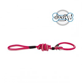 Laisse lasso en corde fluorescente rose