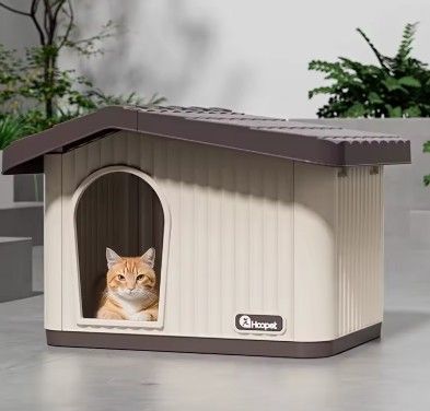 Topmast Kunststof Dierenverblijf PEDRO 2 - voor Middelgrote hond of Kat 75 x 64 x 52 cm
