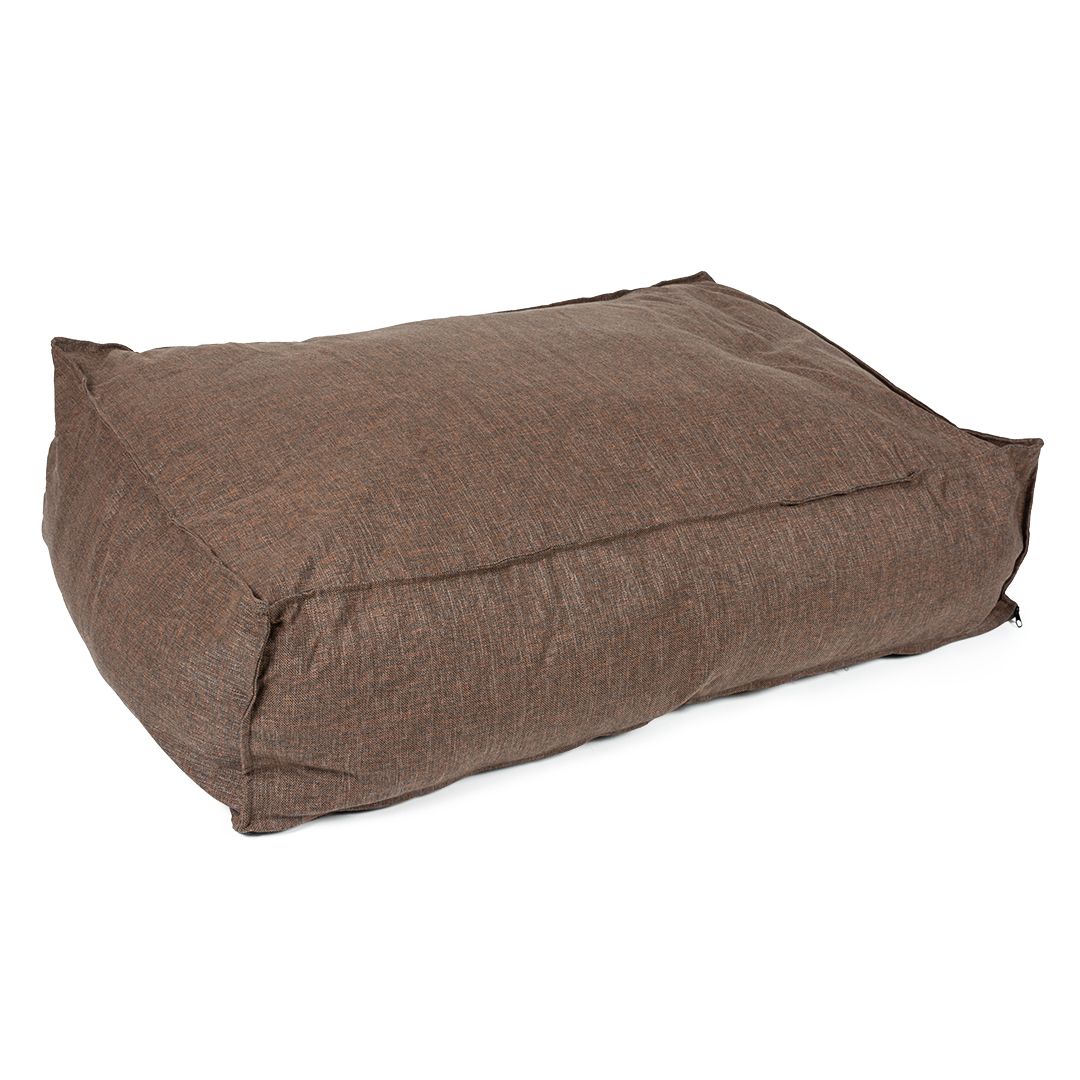 Coussin pour chien Topmast Riva - Matelas extra épais 27 cm - Brun - Garnissage orthopédique en silicone TOPMAST