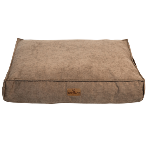 Topmast Soft Velvet Dog Cushion - Khaki