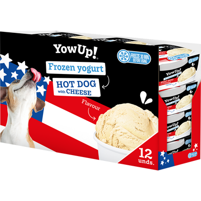 YowUp ! Yaourt glacé pour chiens et chats saveur hot dog au fromage