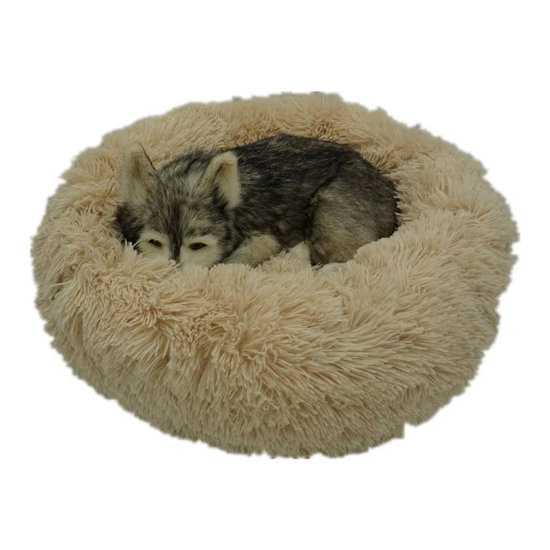 Pet Dog Bed for Dog Large Big Small for Cat House round Plush Mat Sofa Dropshipping Products Pet Calming Bed Dog Donut Bed