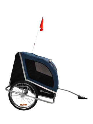 Topmast Hondenfietskar Ease - Met vering - Opvouwbaar - Blauw