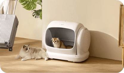 106L Smart Automatic Cat Litter Box, Semi-Open Self-Cleaning Design, Ultra-Quiet, Double-Layer Silicone Mat, Easy Cleaning,C42 - Trufféo