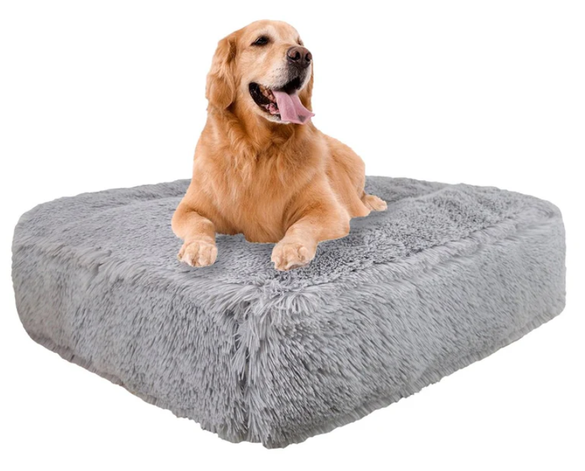 Topmast Hondenkussen Fuzzy - Soft Series - Grijs - XL -120 x 90 x 28 cm