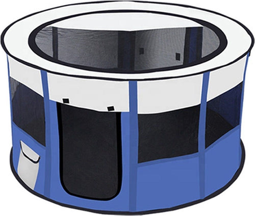 Puppyren Nylon Playpen Round Blue | 120cm