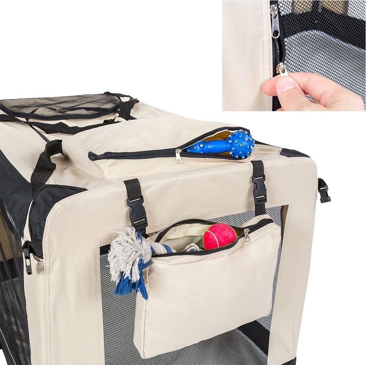 Topmast Nylon Reisbench - Beige - Opvouwbaar