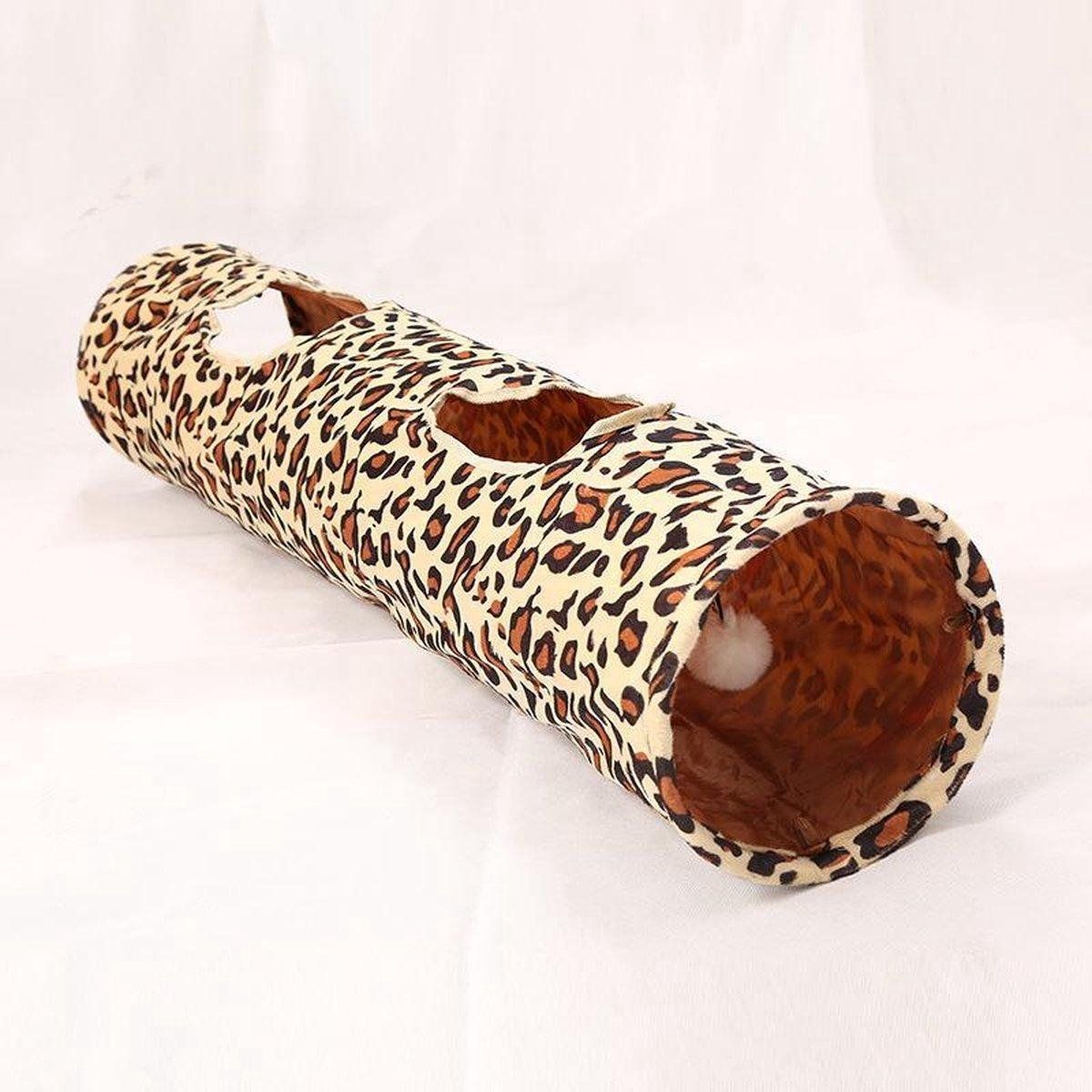 Topmast Leopard Kattentunnel - Speeltunnel 120 x 25 CM
