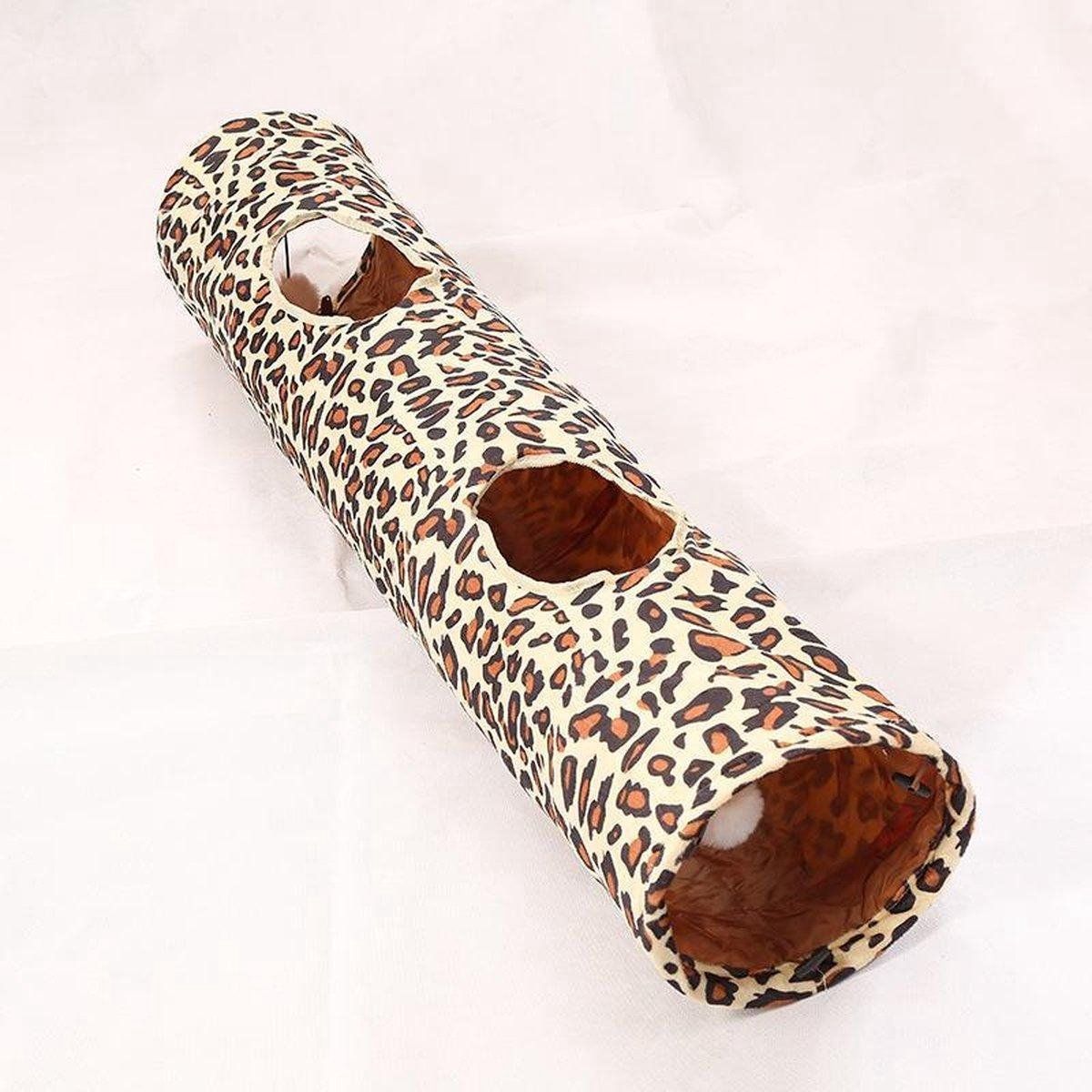 Topmast Leopard Kattentunnel - Speeltunnel 120 x 25 CM