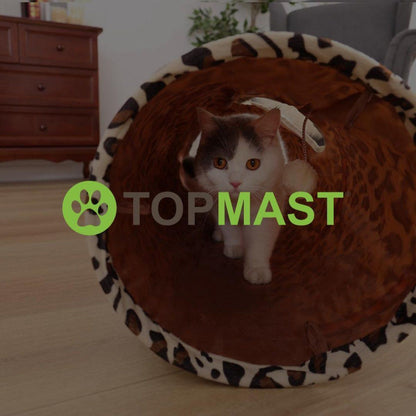 Topmast Leopard Kattentunnel - Speeltunnel 120 x 25 CM