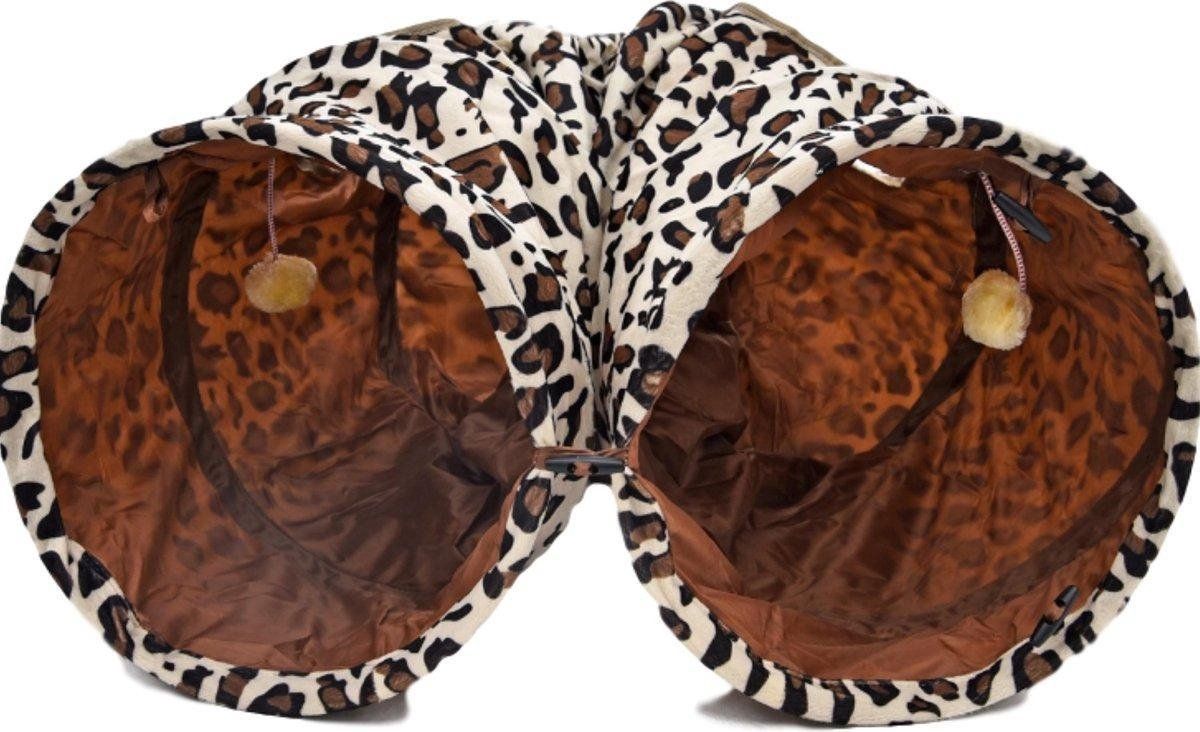 Topmast Leopard Kattentunnel - Speeltunnel 120 x 25 CM