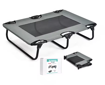 Topmast Hondenstretcher Outdoor - Maat L - Antraciet - Luchtdoorlatend - 125 x 83 cm
