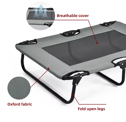 Topmast Hondenstretcher Outdoor - Maat S - Antraciet - Luchtdoorlatend -  89 x 61 cm