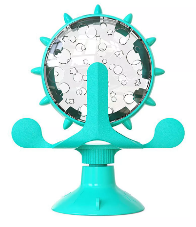 Jouet Interactif Chat Food Mill Turquoise - 16 x 14 cm