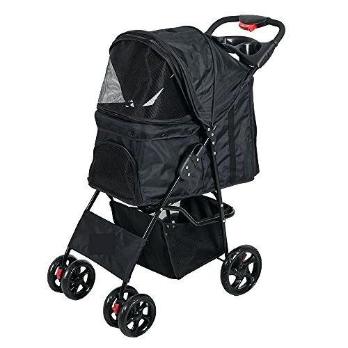 Poussette pour Chien Topmast Noir - 4 Roues