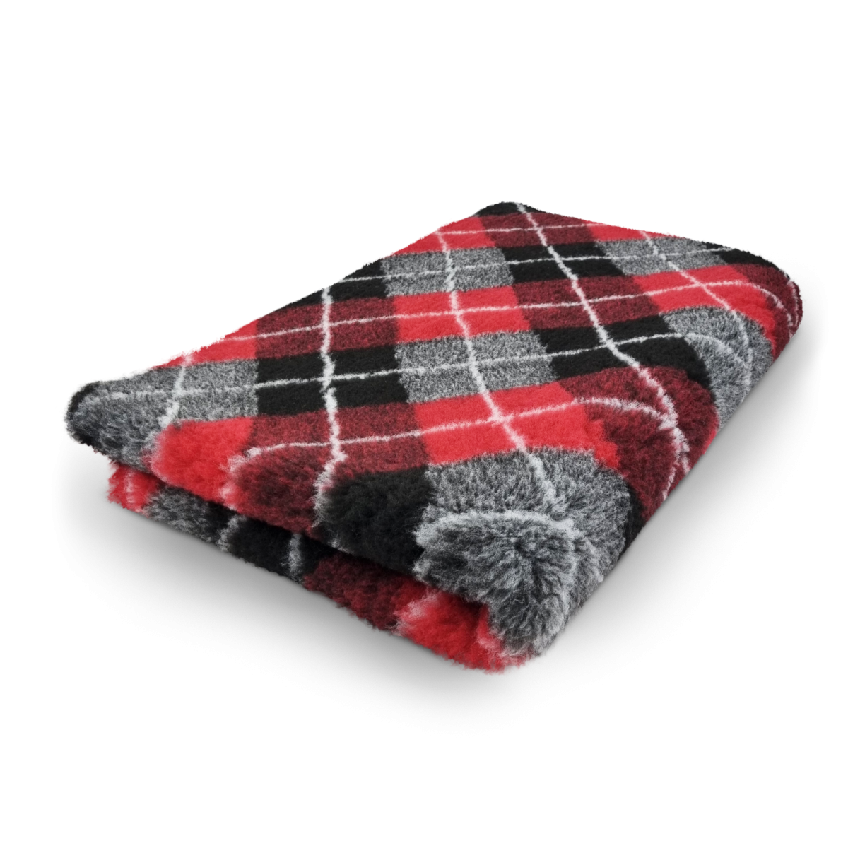 Vet Bed Diamond - Rood, Grijs & Zwart - Antislip Hondenmat