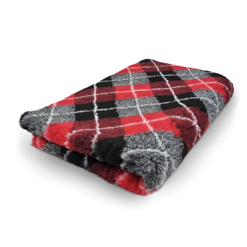 Vet Bed Diamond - Rouge, Gris & Noir - Tapis Antidérapant pour Chien