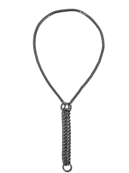 Topmast Halsketting Metaal Slip Dubbel - 45 cm - Antraciet