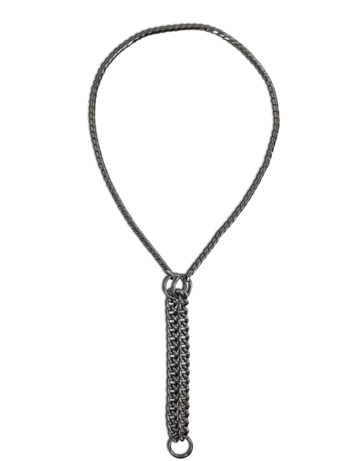 Collier à Chaîne Métal Slip Doublé - 45 cm - Anthracite
