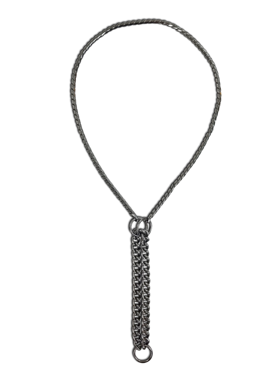 Topmast Halsketting Metaal Slip Dubbel - 45 cm - Antraciet