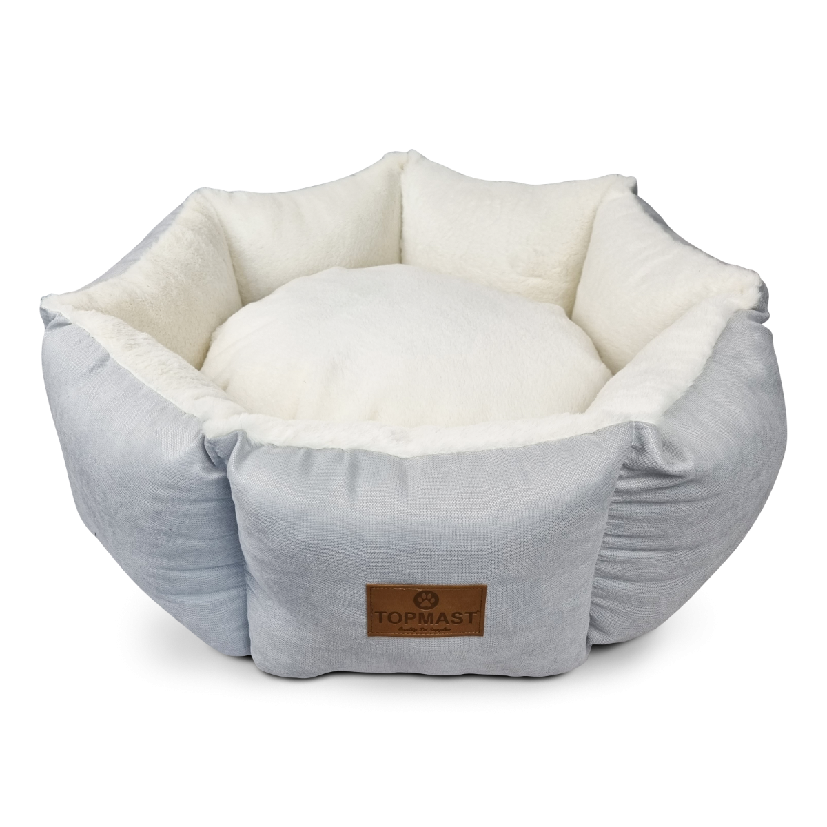 Topmast Dierenmand ComfyNest - 62 cm - Lichtgrijs - Polyester Velours