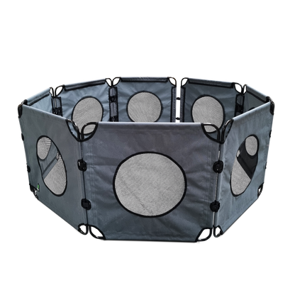 Topmast OutPaws Adventure - Opvouwbare Puppyren - Antraciet - 490 cm