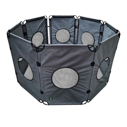Topmast OutPaws Adventure - Opvouwbare Puppyren - Antraciet - 490 cm