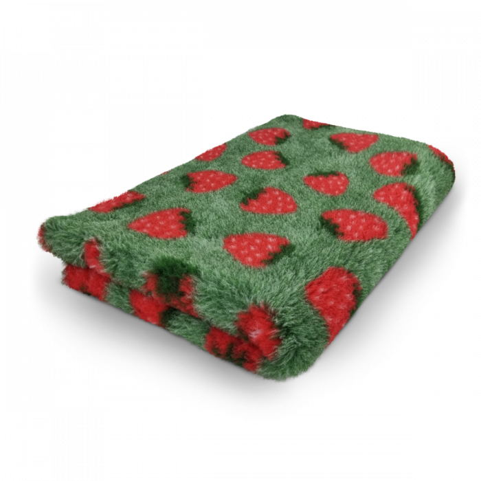 Vetbed vert avec motif fraises Trufféo