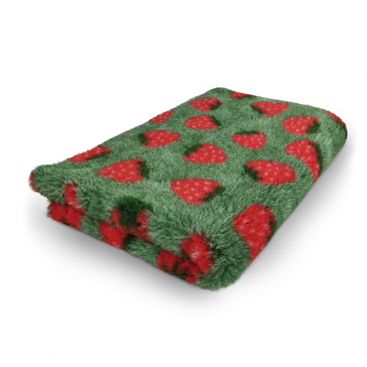 Vetbed vert avec motif fraises