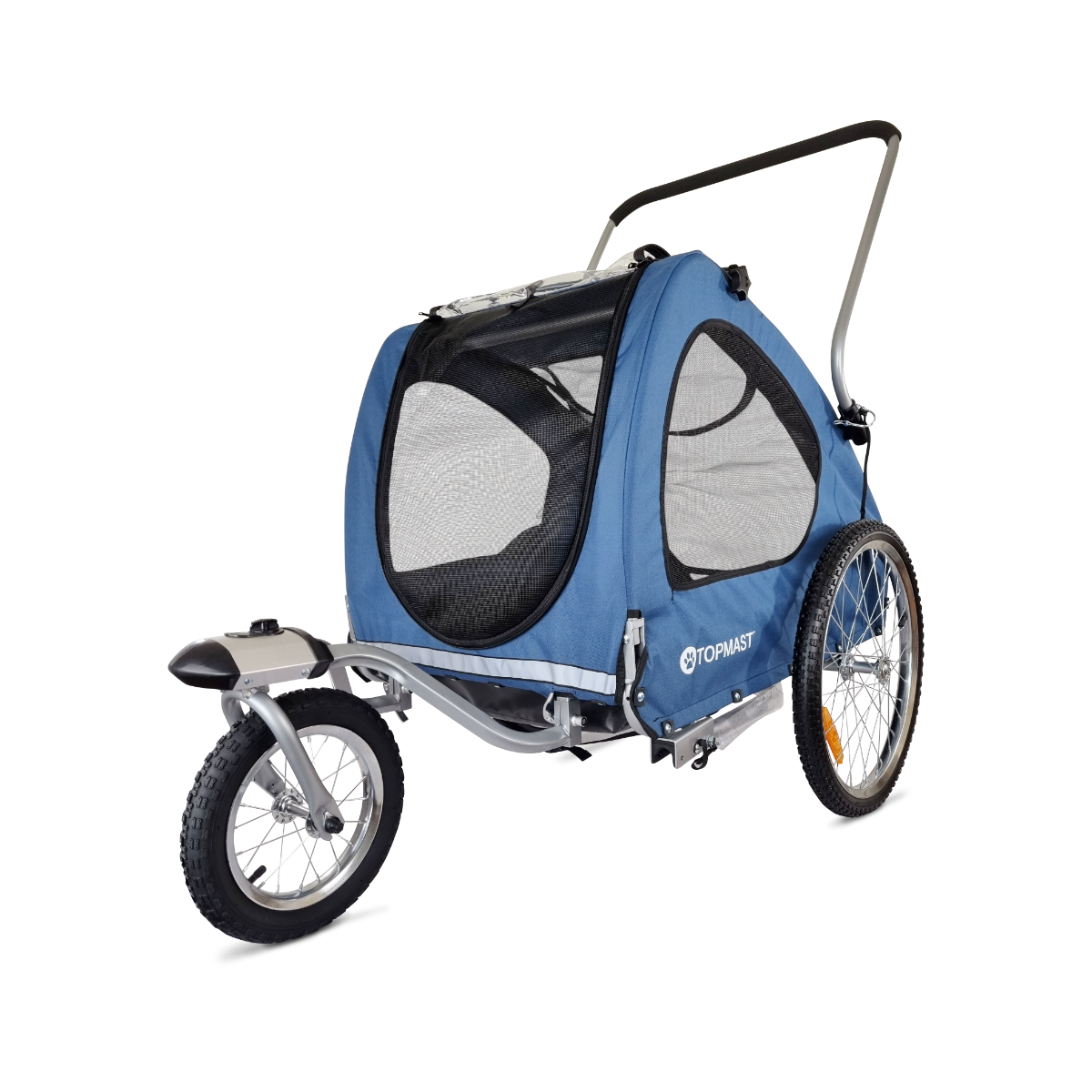 Topmast Hondenfietskar Streamline - Met Jogger Functie en Draaibaar voorwiel - Opvouwbaar - Blauw