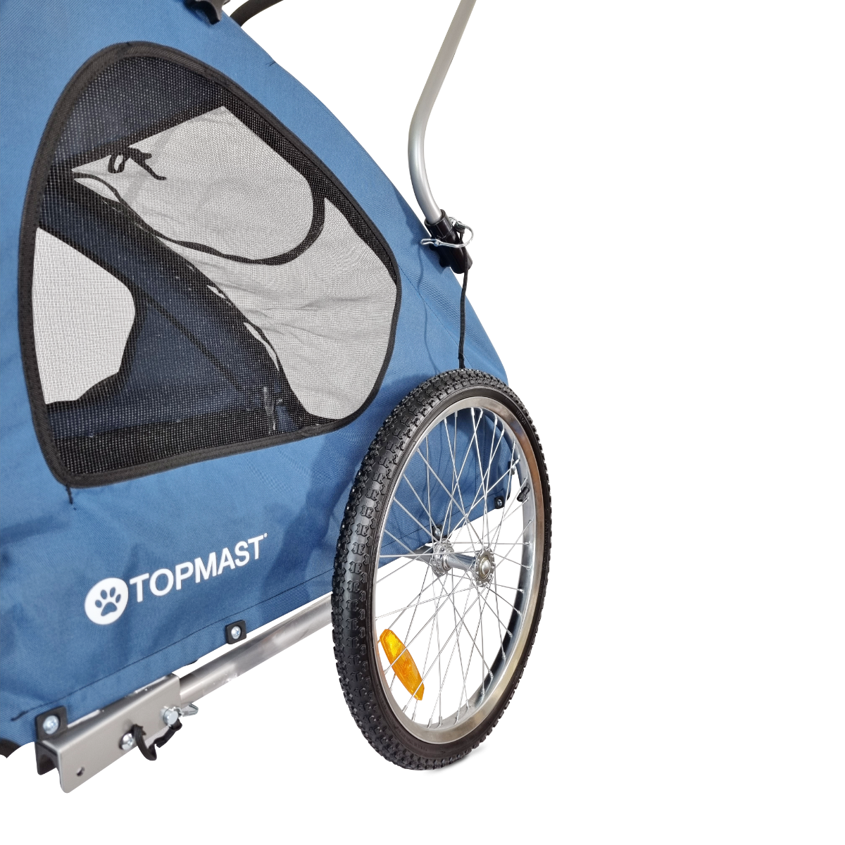 Topmast Hondenfietskar Streamline - Met Jogger Functie en Draaibaar voorwiel - Opvouwbaar - Blauw