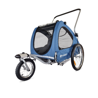 Topmast Hondenfietskar Streamline - Met Jogger Functie en Draaibaar voorwiel - Opvouwbaar - Blauw