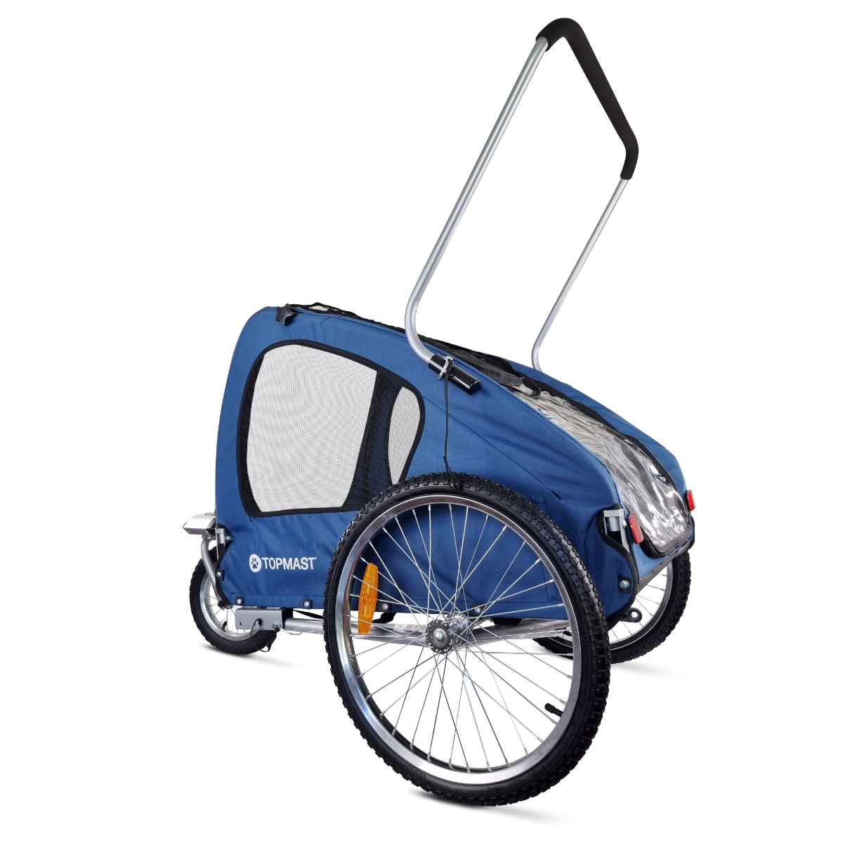 Topmast Hondenfietskar Streamline - Met Jogger Functie en Draaibaar voorwiel - Opvouwbaar - Blauw