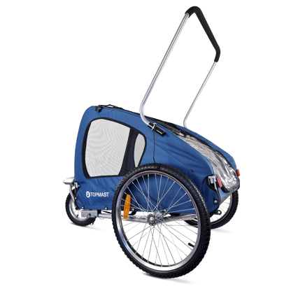 Topmast Hondenfietskar Streamline - Met Jogger Functie en Draaibaar voorwiel - Opvouwbaar - Blauw