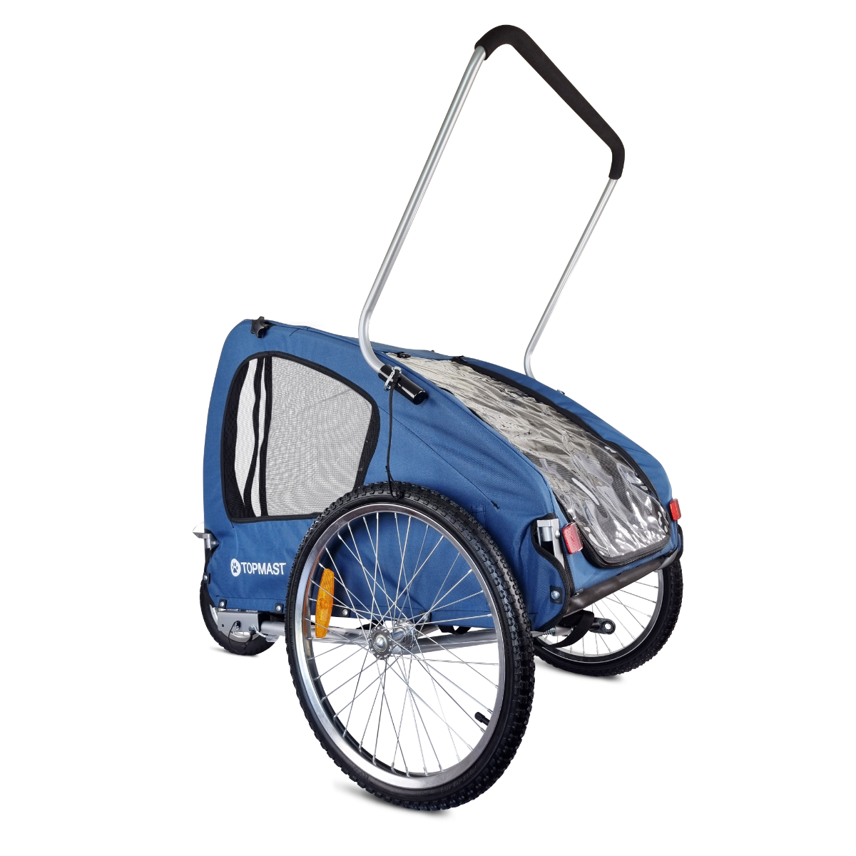 Topmast Hondenfietskar Streamline - Met Jogger Functie en Draaibaar voorwiel - Opvouwbaar - Blauw