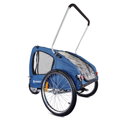 Topmast Hondenfietskar Streamline - Met Jogger Functie en Draaibaar voorwiel - Opvouwbaar - Blauw