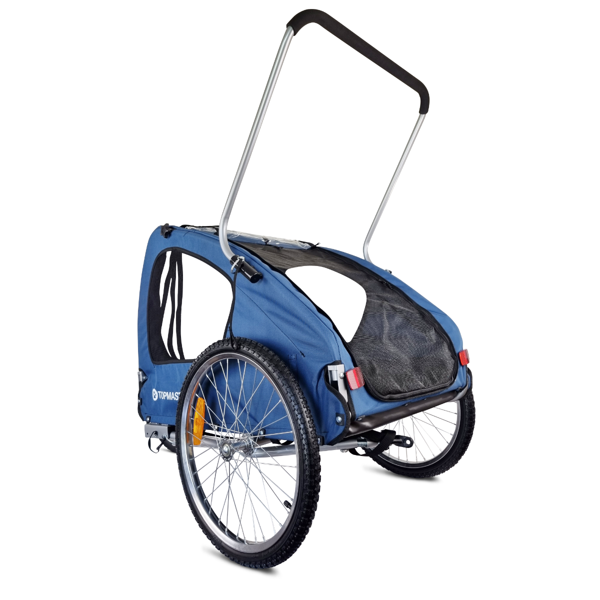 Topmast Hondenfietskar Streamline - Met Jogger Functie en Draaibaar voorwiel - Opvouwbaar - Blauw