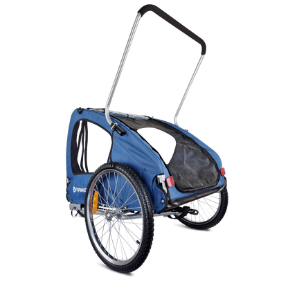 Topmast Hondenfietskar Streamline - Met Jogger Functie en Draaibaar voorwiel - Opvouwbaar - Blauw