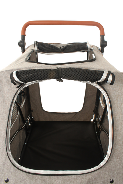 Topmast Hondenbuggy  Big Smart - Grijs - 4 Wielen - 40 Kilo Draagvermogen