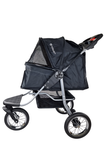 Topmast Hondenbuggy Allround All Terrain - 3 Wielen - Zwart
