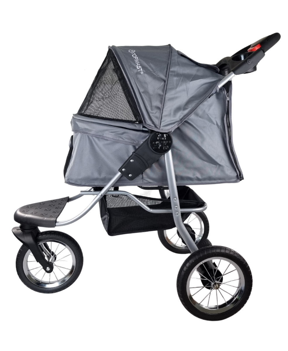 Topmast Hondenbuggy Allround All Terrain - 3 Wielen - Antraciet