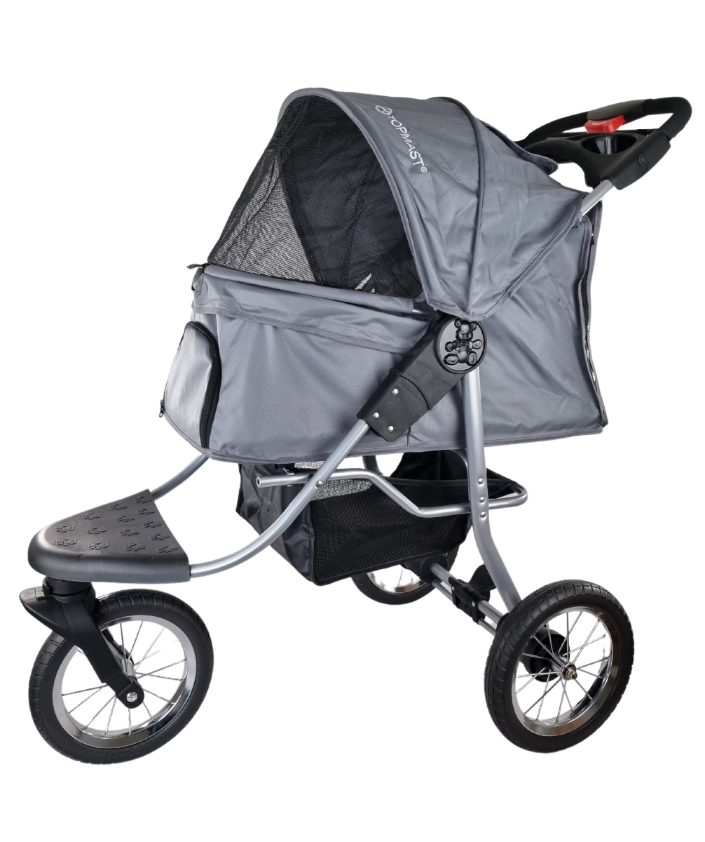 Topmast Hondenbuggy Allround All Terrain - 3 Wielen - Antraciet