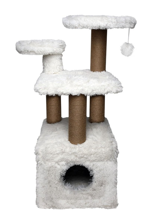 Griffoir Topmast Fluffy Isola - Blanc - 100cm