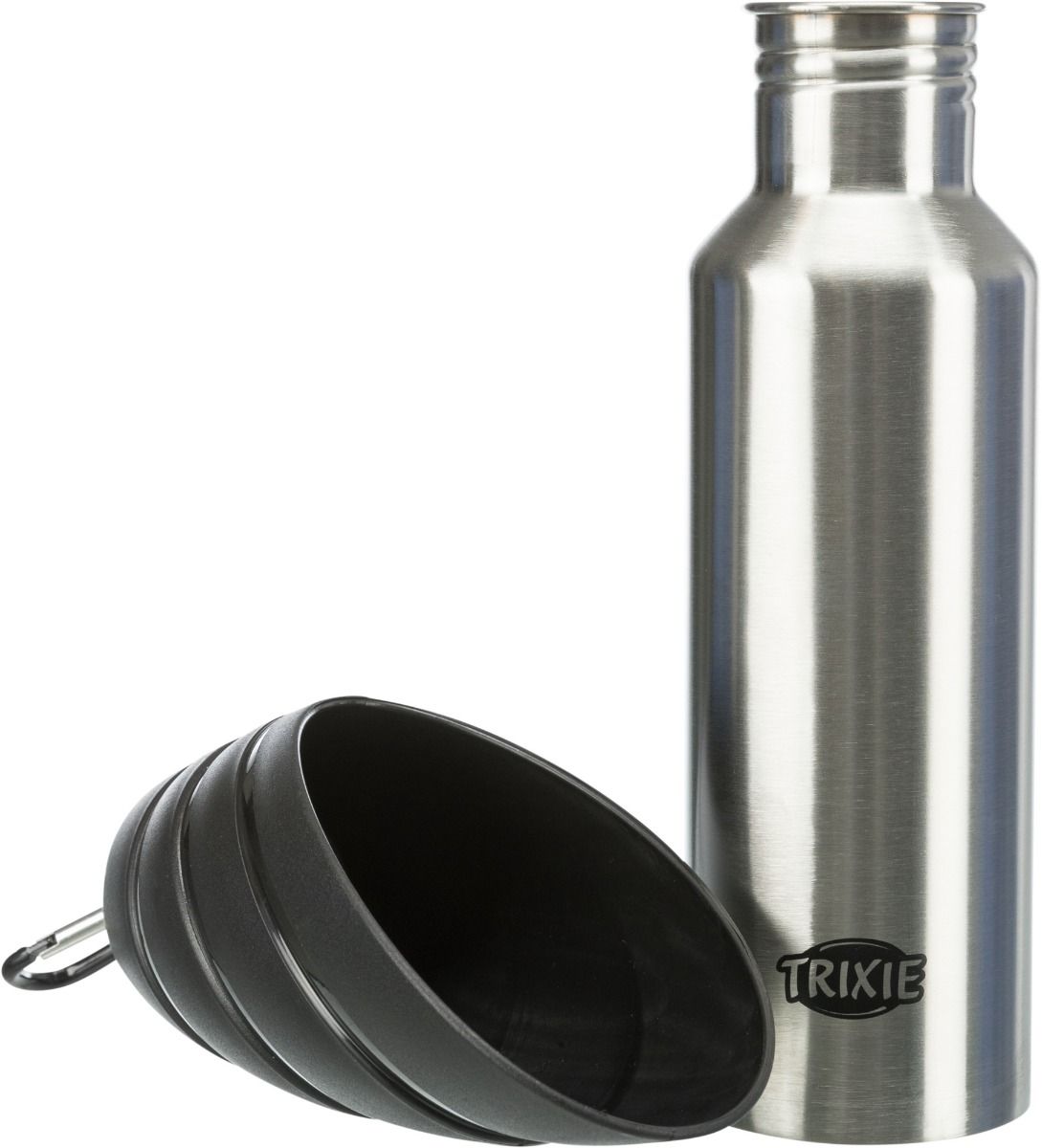 Trixie RVS Fles met Drinkbak 750ml