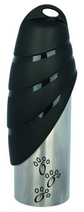 Trixie RVS Fles met Drinkbak 750ml