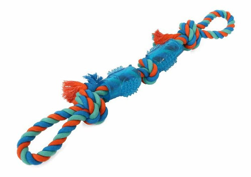 Jouet de Mastication TPR avec Corde 40 cm - Bleu