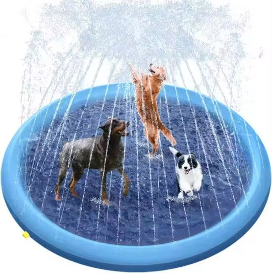 Topmast Koel Sprinkler Mat - Hond en Kat - S - 100 cm - Blauw - Waterspeelgoed