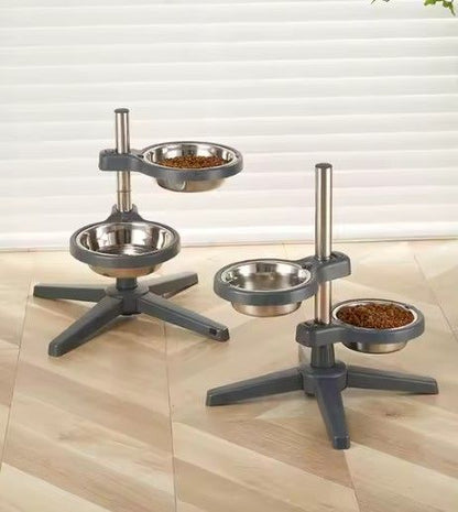 🐾 Support de Gamelles Réglable Topmast avec 2 Bols en Inox