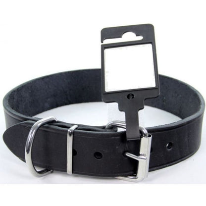 🦮 Laisse ou collier en cuir gras noir - Topmast Trufféo