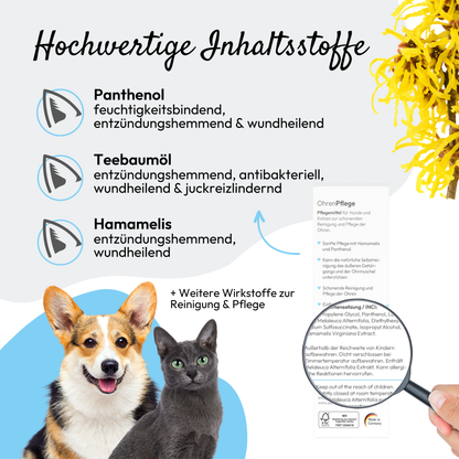 Soin auriculaire PHA pour chiens et chats 100 ml Kauartikel.com GmbH